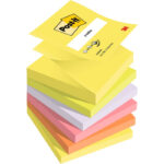Karteczki Post-it Z-Notes 76x76mm (R330NR) mix kolorów (6x100)