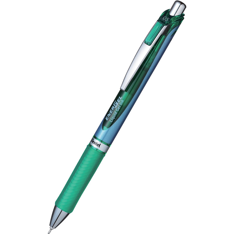 0303202669a72145b4c89.jpeg CIENKOPIS PENTEL ENERGEL BLN75 ZIELONY - obrazek 1
