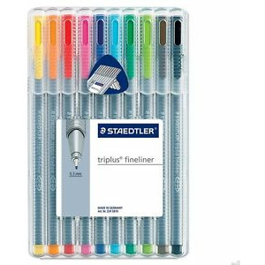 0303202669a72171bbff6.jpeg CIENKOPISY STAEDTLER TRIPLUS FINELINER 10 KOLORÓW - obrazek 1