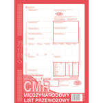 CMR MIĘDZYNARODOWY LIST PRZEWOZOWY A4 (O+4K) NUMEROWANY