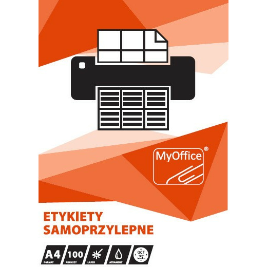 0303202669a72242bc712.jpeg Etykiety MyOffice A4 70x25.4mm białe (100) - obrazek 1