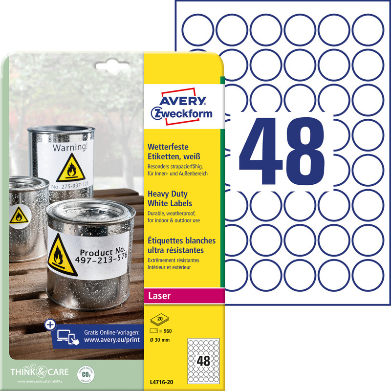 0303202669a7225c4fdc0.jpeg ETYKIETY A4 AVERY HEAVY DUTY 30mm BIAŁE (20) - obrazek 1