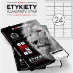 Etykiety Emerson A4 64x33.8mm białe (100)