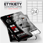 Etykiety Emerson A4 66x33.8mm białe (100)