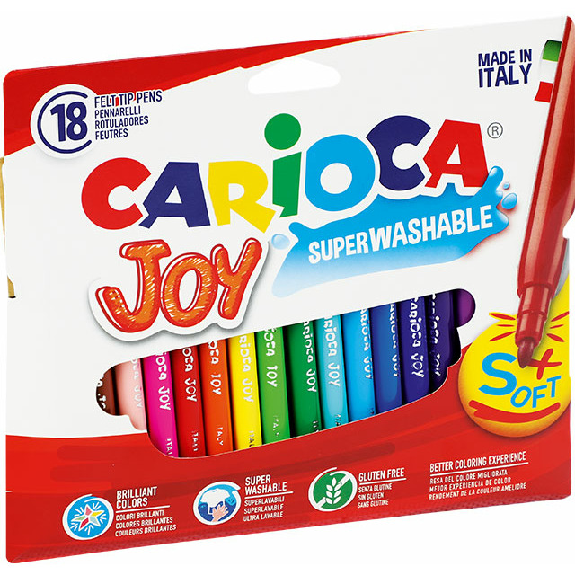 0303202669a722aa23b61.jpeg FLAMASTRY CARIOCA JOY 18 KOLORÓW - obrazek 1