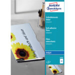 FOLIA A4 AVERY 0,17mm PRZEZROCZYSTA (50) ATRAMENT.