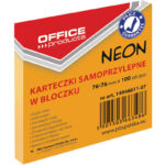 Karteczki Office Products 76x76mm pomarańczowe (100)