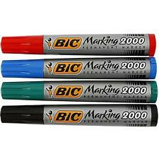 0303202669a7253fb617d.jpeg Markery permanentne BiC Marking 2000 4 kolory - obrazek 1