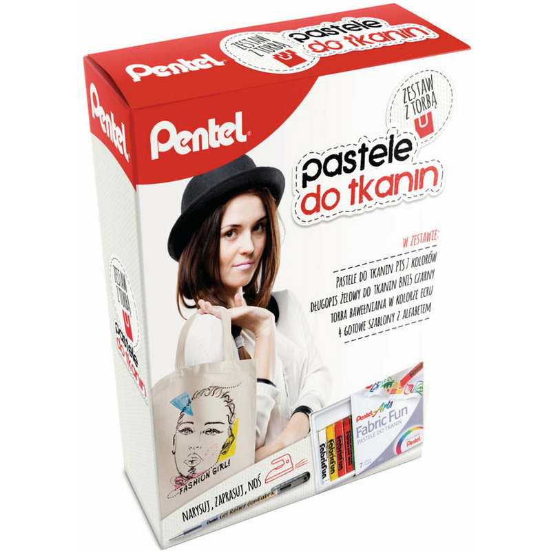 0303202669a7260b5ccd7.jpeg PASTELE DO TKANIN PENTEL 7 KOLORÓW + TORBA - obrazek 1