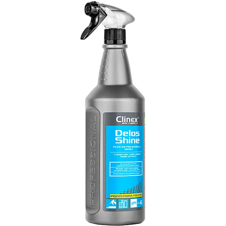 0303202669a7264c9ecbe.jpeg Płyn do mebli Clinex Delos Shine 1L - obrazek 1