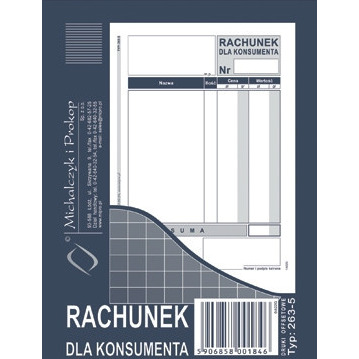 0303202669a7273a8dcd1.jpeg RACHUNEK DLA KONSUMENTA A6 (OFFSET) - obrazek 1