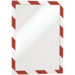 RAMKA DURABLE DURAFRAME SECURITY A4 CZERWONO-BIAŁA (2)