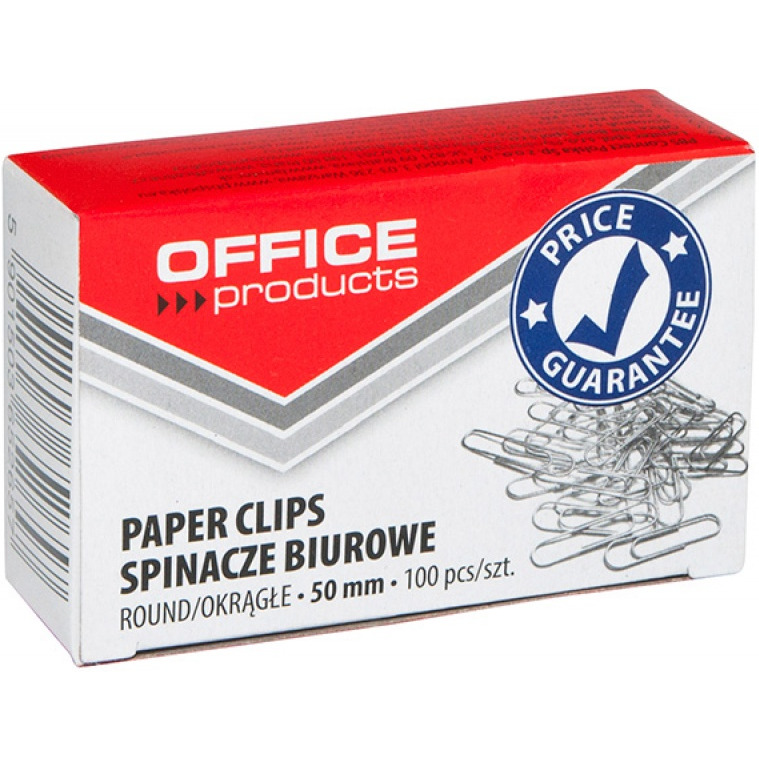 0303202669a728293d59d.jpeg Spinacze biurowe Office Products 50mm okrągłe (100) - obrazek 1