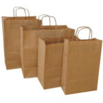 TORBA PAPIEROWA 24x10x36cm BRĄZOWA