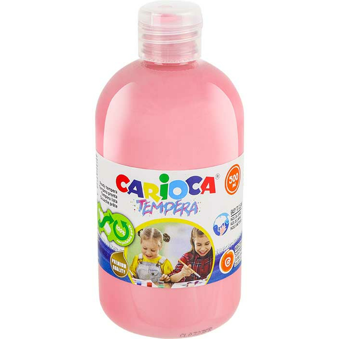 0303202669a72ac0a1fef.jpeg Farba tempera Carioca 500ml różowa - obrazek 1