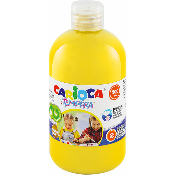 0303202669a72ac1cb06f.jpeg Farba tempera Carioca 500ml żółta - obrazek 1