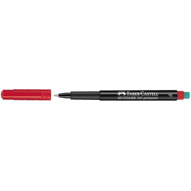 0303202669a72accdd262.jpeg FOLIOPIS FABER-CASTELL OHP F CZERWONY - obrazek 1