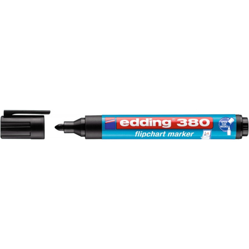 0303202669a72b076bf57.jpeg Marker do flipchartów Edding 380 czarny - obrazek 1