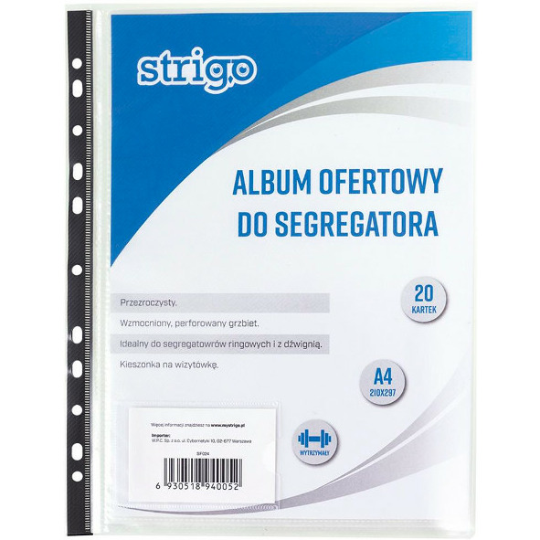 0303202669a7520481019.jpeg Album ofertowy wpinany Strigo A4 20k transparentny - obrazek 1