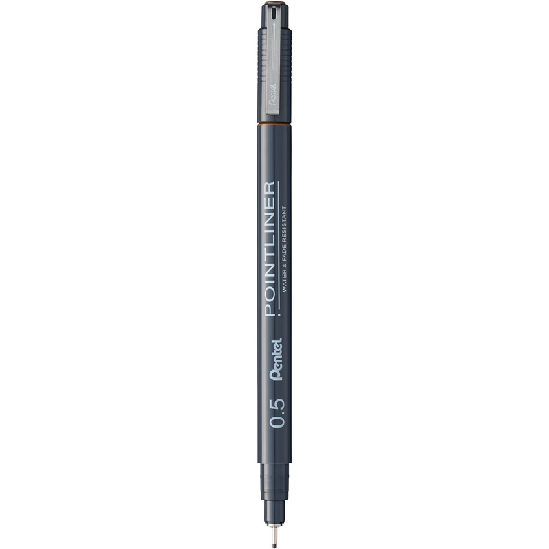 0403202669a7780eb283f.jpeg Cienkopis Pentel PointLiner 0.5mm sepia - obrazek 1