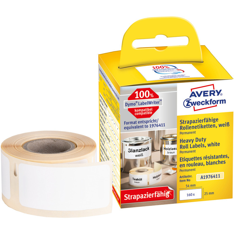 0403202669a7786ed3c90.jpeg Etykiety na rolce Avery Zweckform 25x54mm Heavy Duty białe (160) - obrazek 1