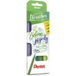Zestaw do liternictwa Pentel Brush Sign Pen "Zielone jagody"