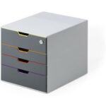 Pojemnik 4 szuflady Durable Varicolor Safe