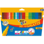 Flamastry BiC Kids Visa 24 kolory