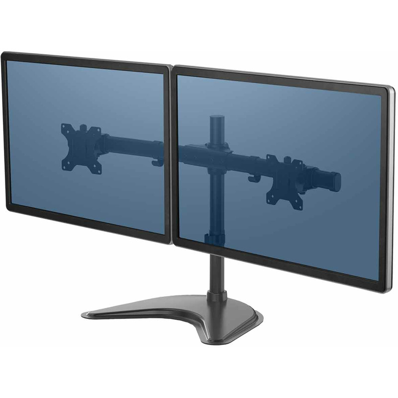 0403202669a792bc2f7b3.jpeg Ramię na 2 monitory Fellowes Seasa poziome czarne - obrazek 1