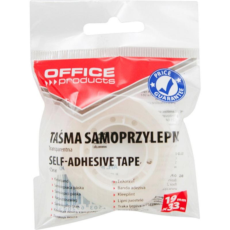 0403202669a798fc1ba2e.jpeg Taśma biurowa Office Products 19mm/30m transparentna - obrazek 1
