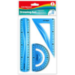 Zestaw Keyroad: linijka 20cm ekierka kątomierz