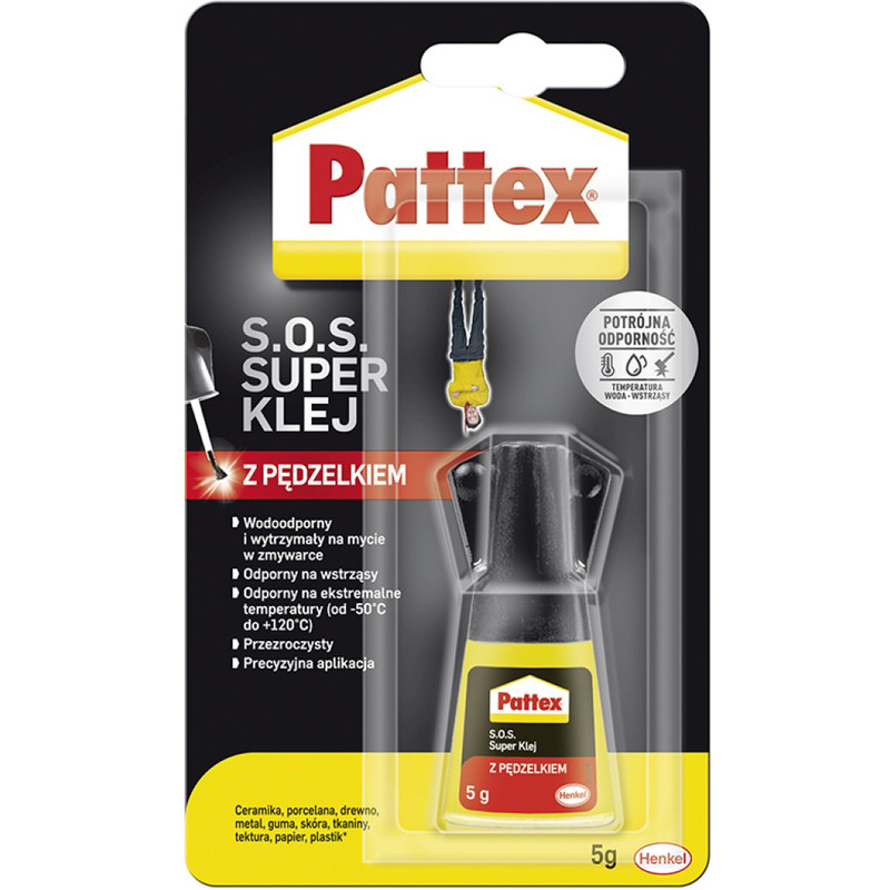 0403202669a7abf996b7b.jpeg Klej Pattex S.O.S. 5g z pędzelkiem - obrazek 1