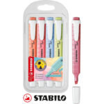 Zakreślacze Stabilo Swing Cool Pastel 4 kolory