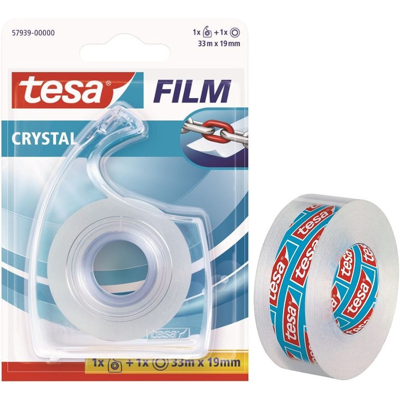 0403202669a7d2169fee4.jpeg Taśma biurowa Tesa Film Crystal 19mm/33m + podajnik - obrazek 1