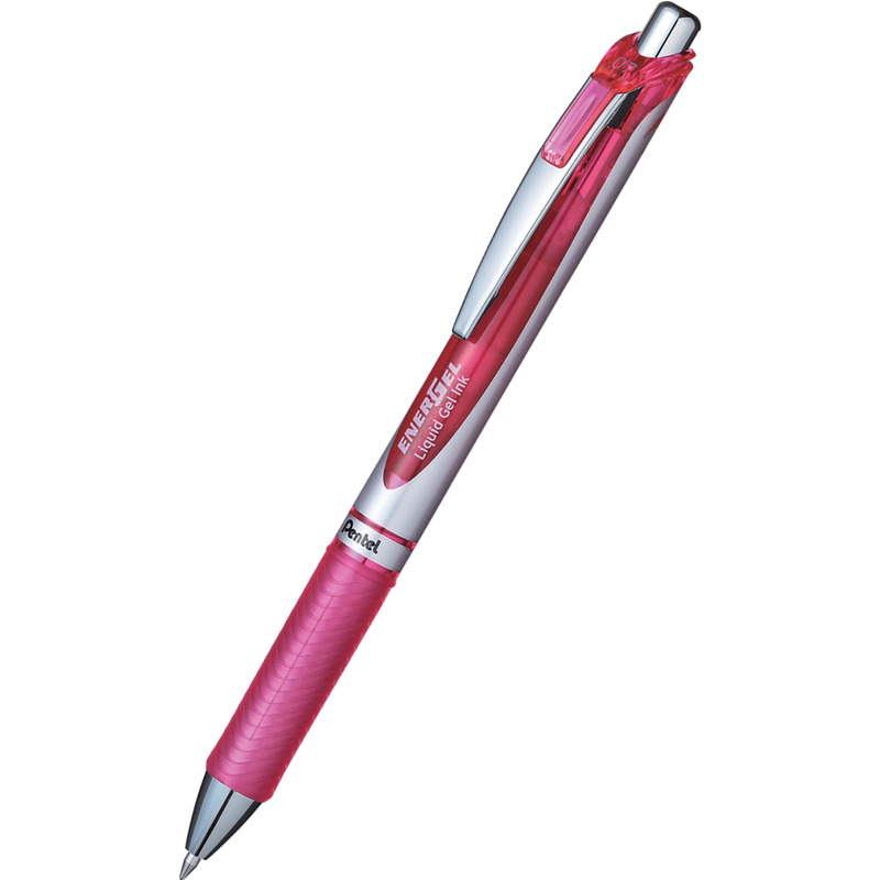 0403202669a7d713352bd.jpeg Pióro kulkowe Pentel EnerGel BL77 0.7mm różowe - obrazek 1