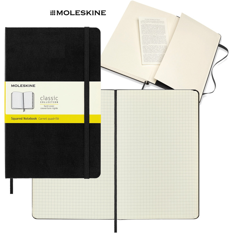 0403202669a7d7f385185.jpeg Notatnik Moleskine Classic L (13x21cm) kratka czarny - obrazek 1