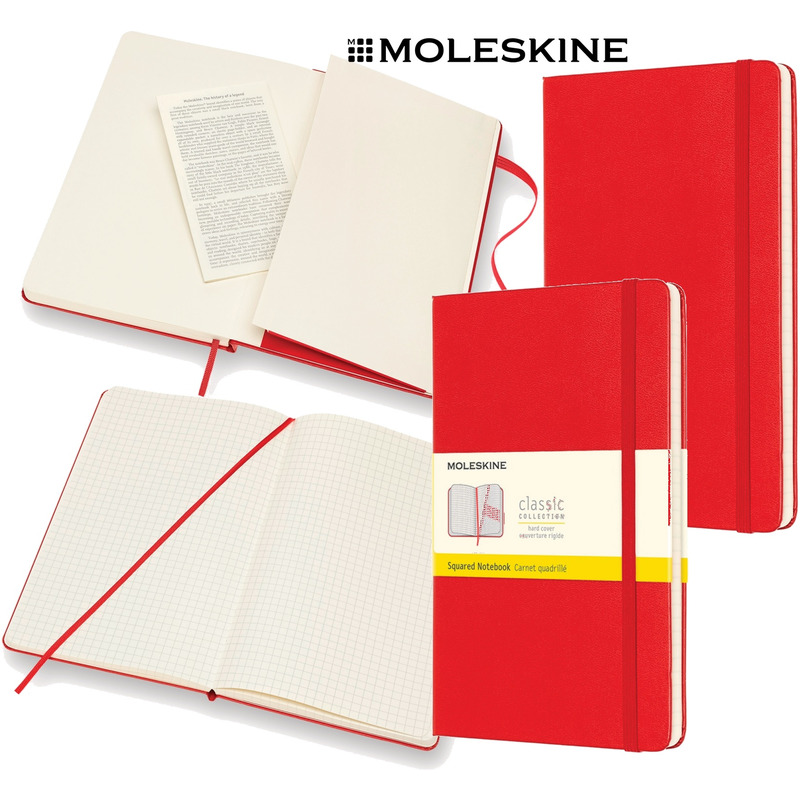 0403202669a7d7f3e9a5b.jpeg Notatnik Moleskine Classic L (13x21cm) kratka czerwony - obrazek 1