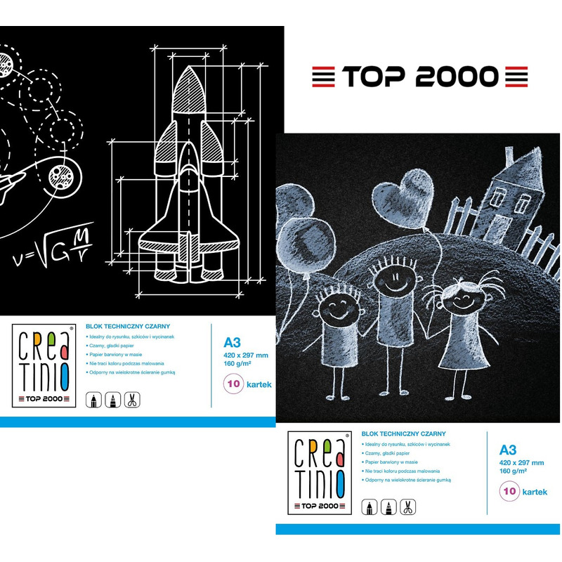 0403202669a7d8338c940.jpeg Blok techniczny Top 2000 Creatinio A3/10k czarny - obrazek 1