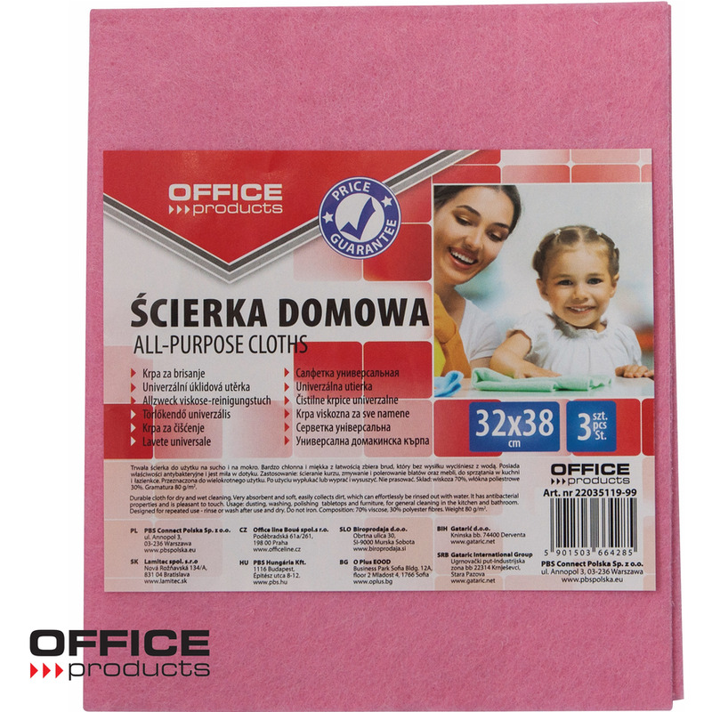 0403202669a7d8bca94e0.jpeg Ściereczki Office Products 32x38cm 70% wiskoza (3) - obrazek 1