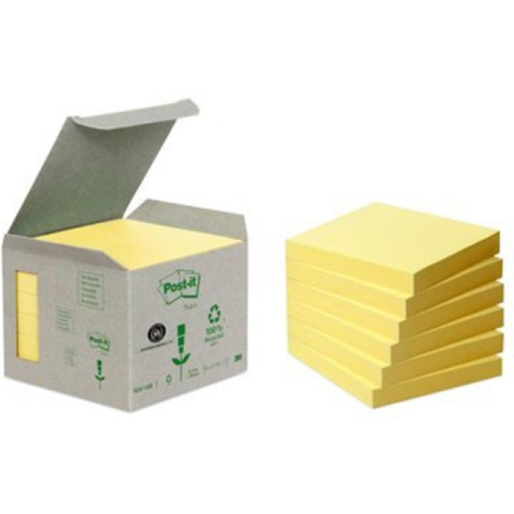 0403202669a7d8d403da8.jpeg Karteczki Post-it 76x76mm (654-1B) żółte (6x100) - obrazek 1