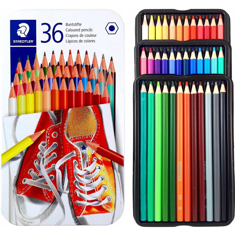 0403202669a7d8e70f653.jpeg Kredki ołówkowe Staedtler metalowe pudełko 36 kolorów - obrazek 1