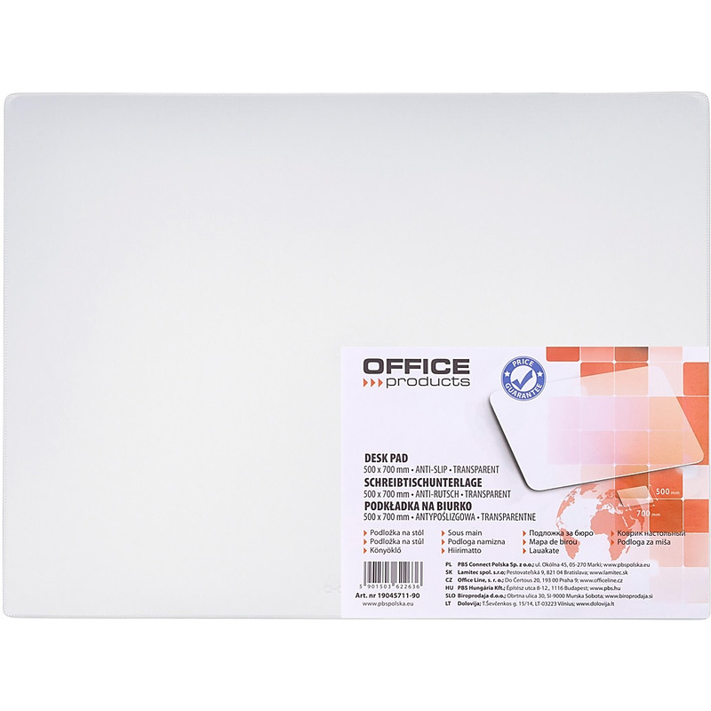 0403202669a7da53af23d.jpeg Podkład na biurko Office Products 50x70cm transparentny - obrazek 1
