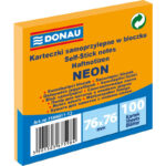 Karteczki Donau 76x76mm neon pomarańczowe (100)