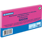 Karteczki Donau 127x76mm neon różowe (100)