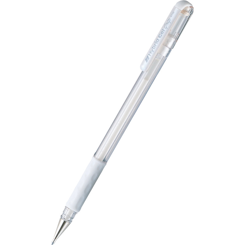0403202669a7da927aaed.jpeg Długopis żelowy Pentel Hybrid Gel Grip K118 biały - obrazek 1