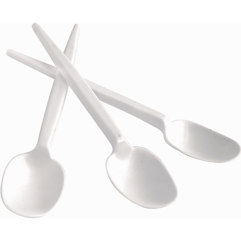 0403202669a7dadbecd45.jpeg Łyżeczka plastikowa Office Products 12cm biała (100) - obrazek 1