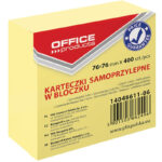 Karteczki Office Products 76x76mm jasnożółte (400)
