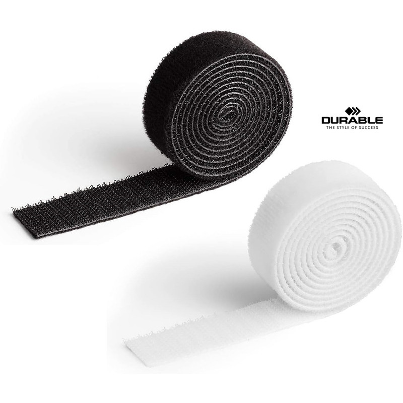 0403202669a7dbb0aa22d.jpeg Taśma do kabli Durable Cavoline Grip 20mm/1m biała - obrazek 1