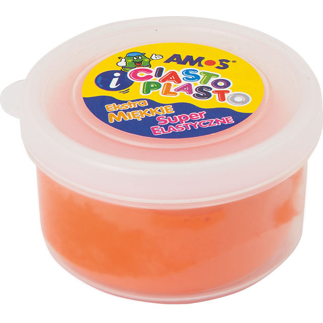 0403202669a7dc6bc1bac.jpeg Masa plastyczna Amos Ciasto-Plasto 30g pomarańczowa - obrazek 1