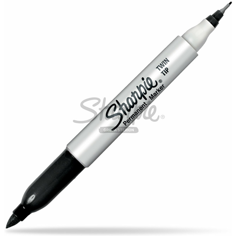0403202669a7dccc5a2bb.jpeg Marker permanentny Sharpie Twin Tip czarny - obrazek 1